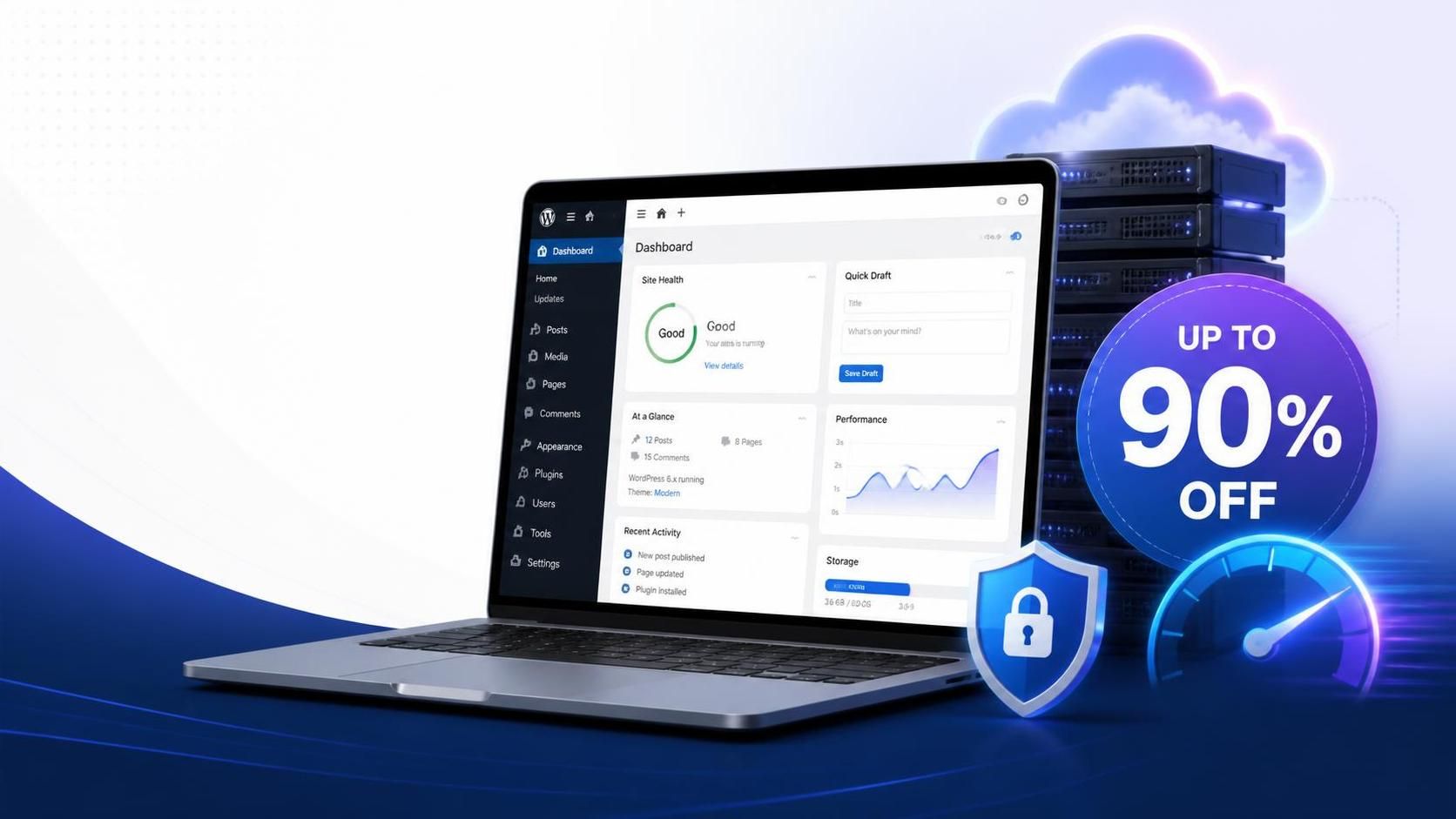 Launch Your Website with Up to 90% Off WordPress Hosting